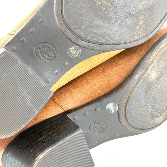 LUCKY BRAND Blandre Ankle Boots 8.5 Brown Tan NWOT Ankle Booties Western Leather - Picture 2 of 6